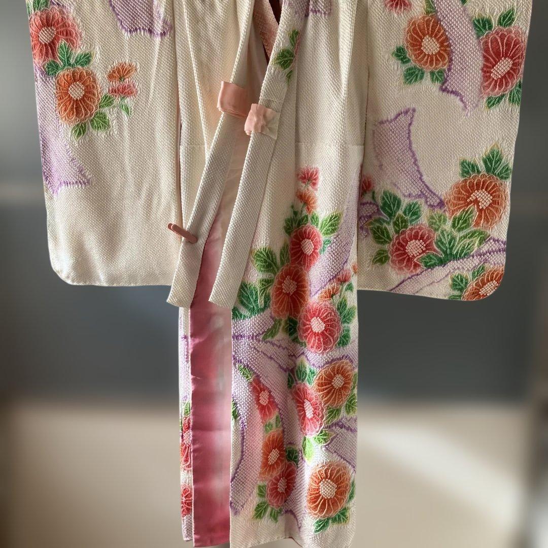 藤娘きぬたや　正絹総絞り　七五三四つ身祝い着