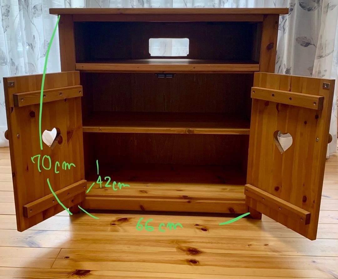 カントリー家具　収納　ハート【送料込】