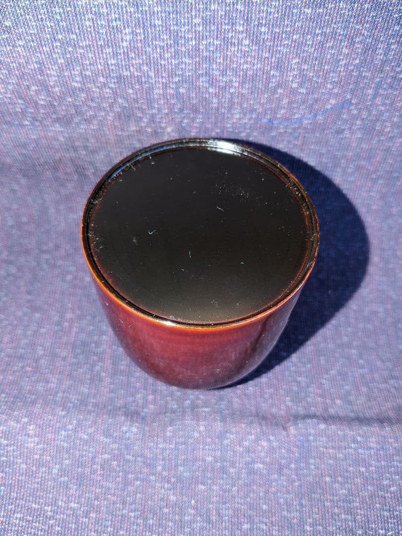 茶道具　帽子棗　木製漆器