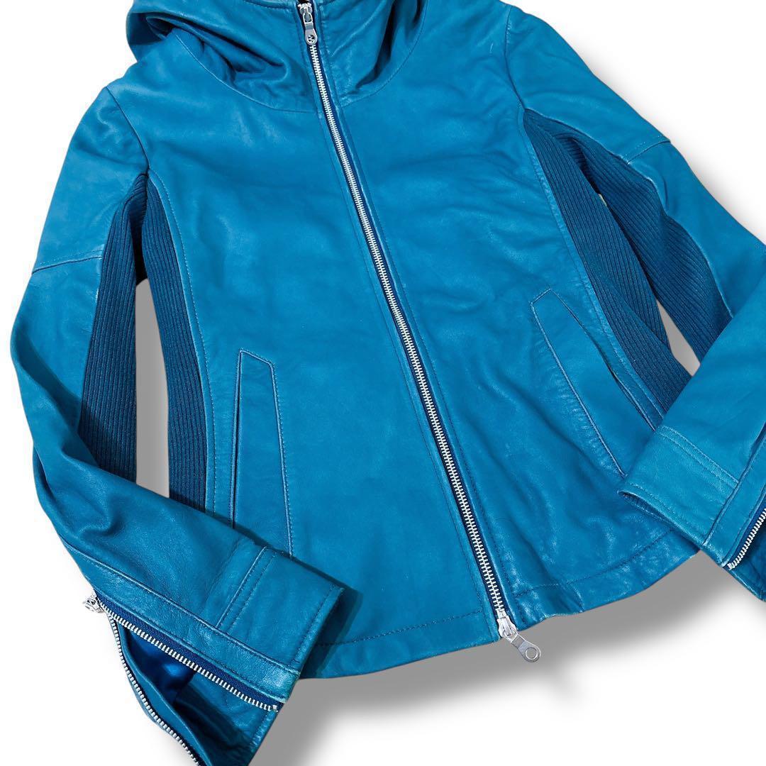 NO ID. レザー パーカー ダブルジップ アーカイブ y2k opium