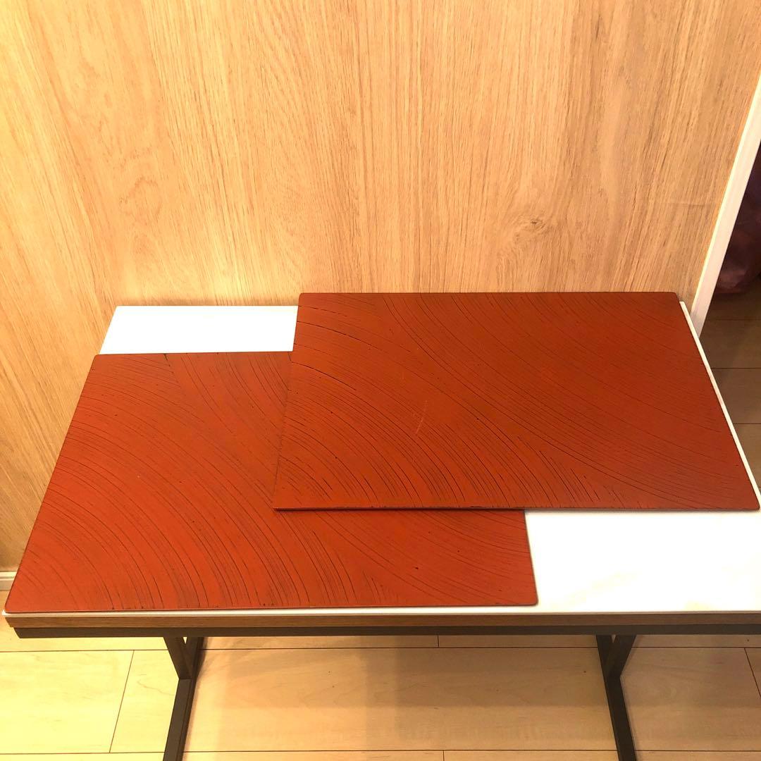 お盆　トレー　プレート　お膳　根来波紋長手マット　膳 ランチョンマット　正月