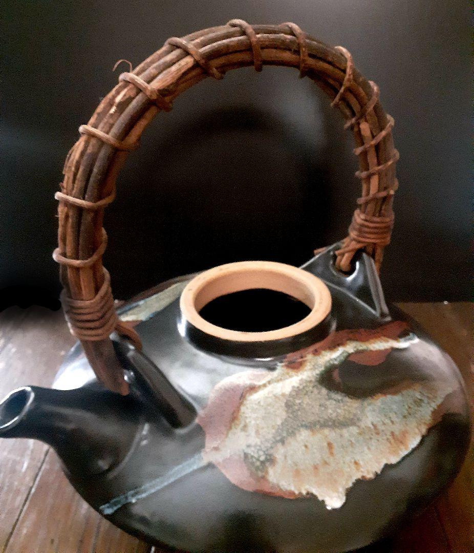 薩摩焼　薩摩溶岩焼　平土瓶　銚子　急須　酒次　酒器　【大形土瓶