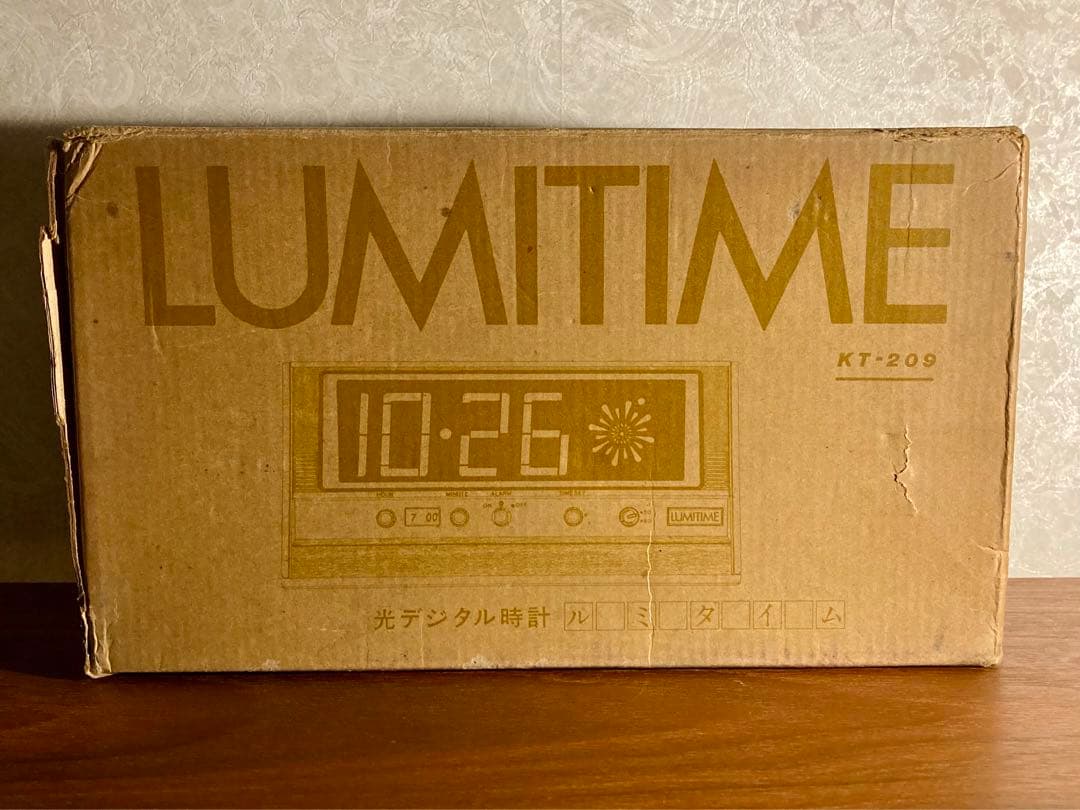 田村電機　光デジタル時計　ルミタイム Lumitime KT-209 ゴールド
