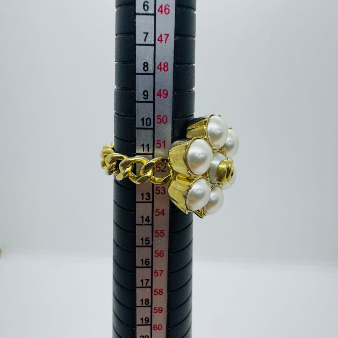 ✨GUCCI✨グッチ✨パール✨花型✨GGマーク✨リング✨