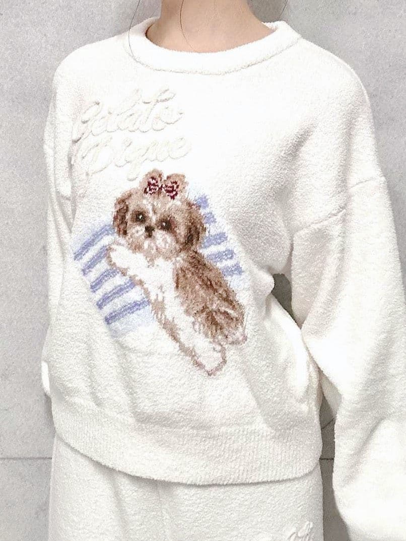 新品♥️ジェラートピケ シーズージャガードプルオーバー OWHT　ジェラピケ