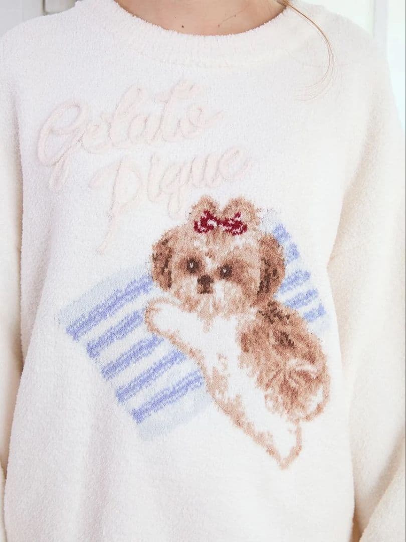 新品♥️ジェラートピケ シーズージャガードプルオーバー OWHT　ジェラピケ