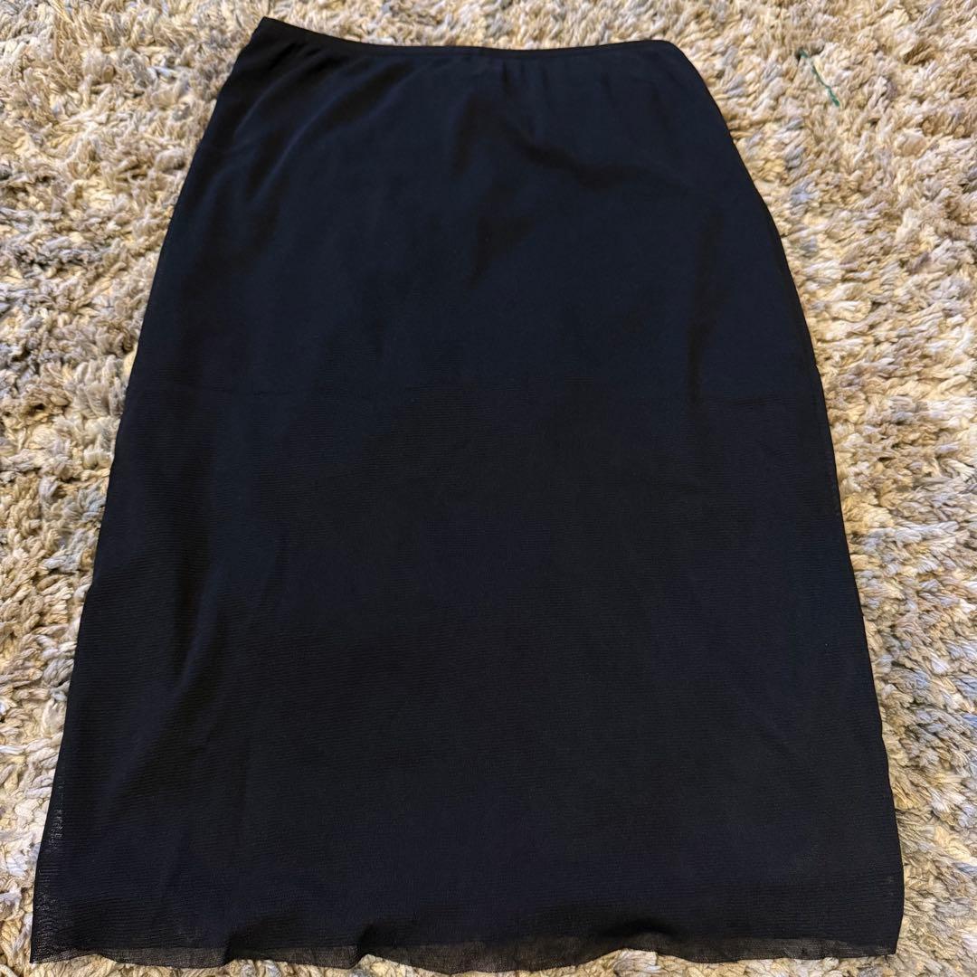 【vivienne tam】花柄刺繍タイトスカート 黒　パワーネット