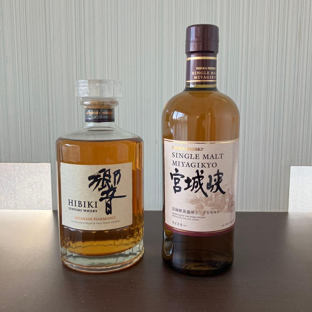 響700ml ウイスキーとニッカウヰスキー 宮城峡 700ml の2本セット