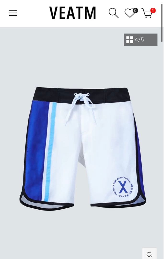 VEATM サーフパンツ　フィジーク　Mサイズ ホワイト/ブルー