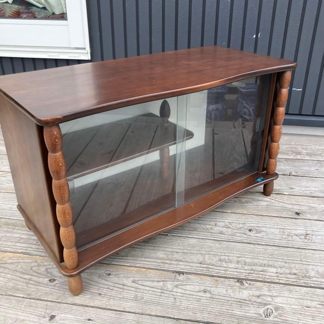 昭和レトロ ナジコ ミッドセンチュリー 古家具 飾り棚 サイドボード ガラス戸
