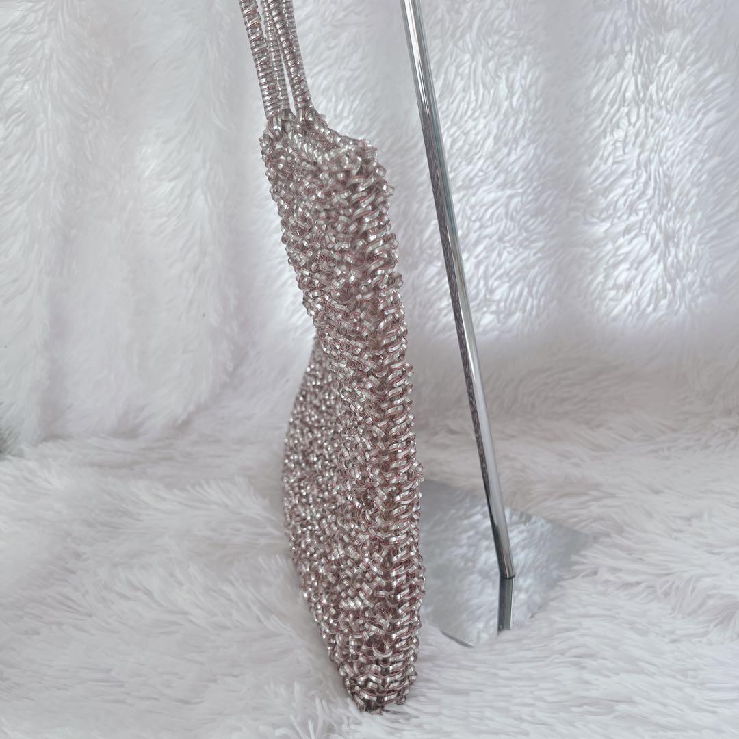 チャーム付✨アンテプリマ スタンダードスクエアラージ シルバー ピンク お呼ばれ