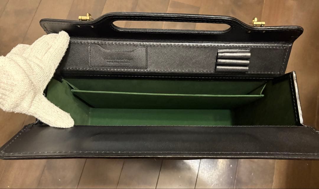 【匿名配送】新品在来線車掌用黒本革キャリーケースダイヤルロック付きヨウジヤマモト