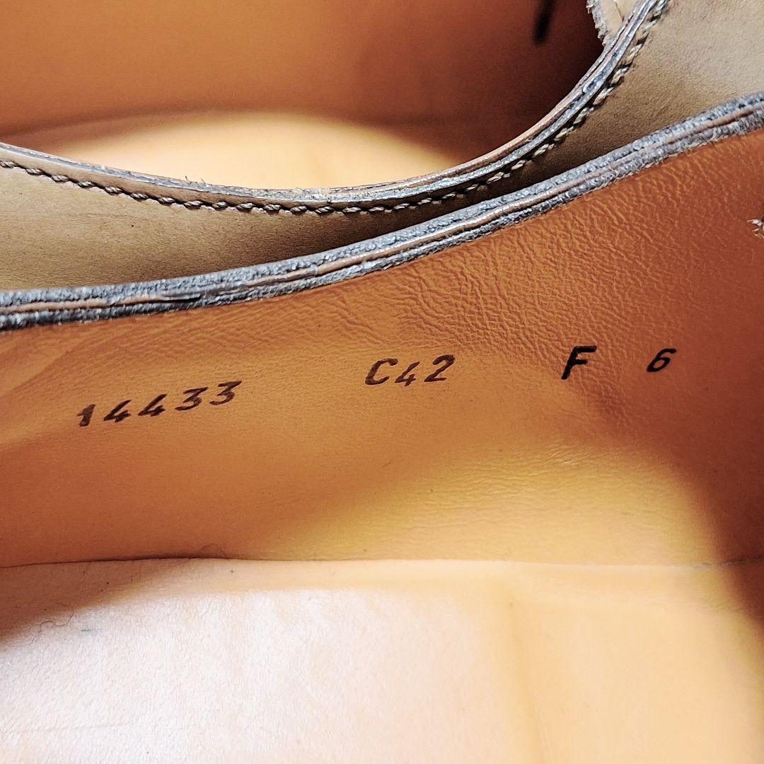 サントーニ Santoni プレーントゥ 25.5レザーシューズ 革靴 茶