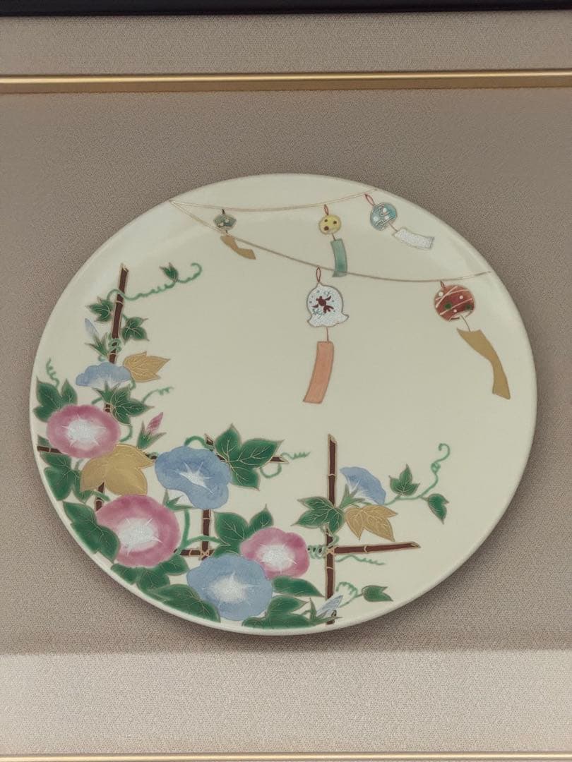 京焼　前田安徳　陶額【夏の風物詩】