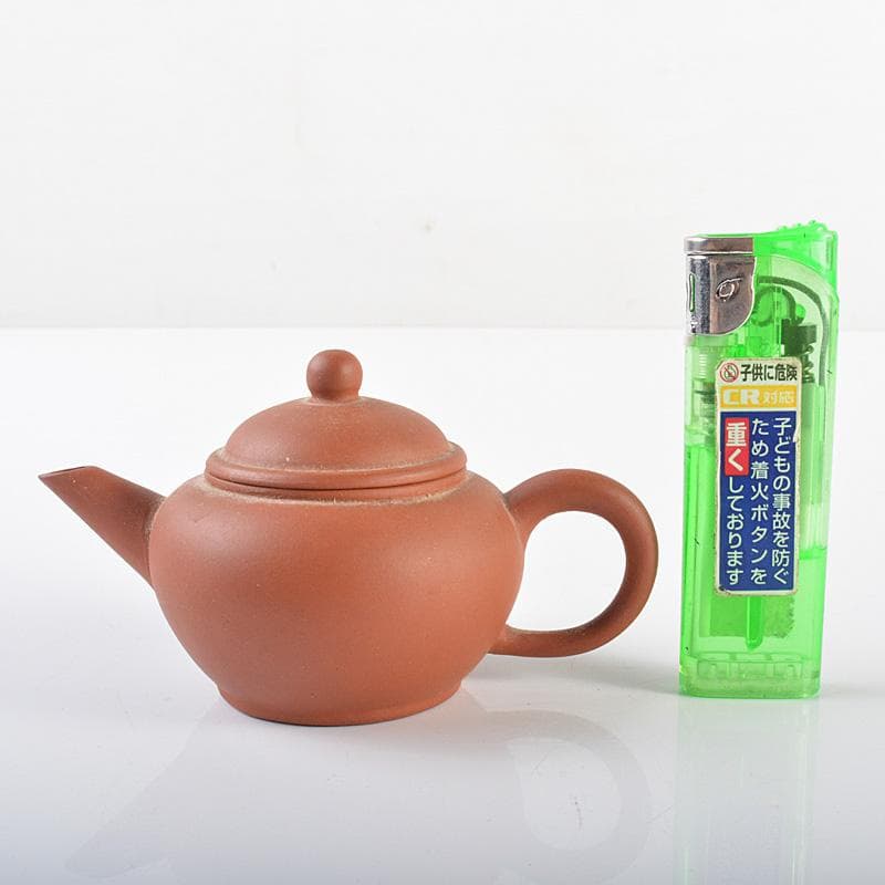 中国　紫砂　朱泥　急須　茶壷　在銘　C　R6285