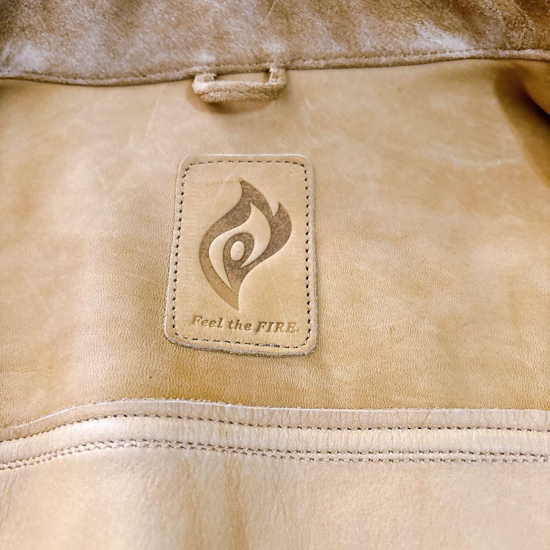 KIRIN FIRE スエード 牛革 レザー トラッカージャケット L相当