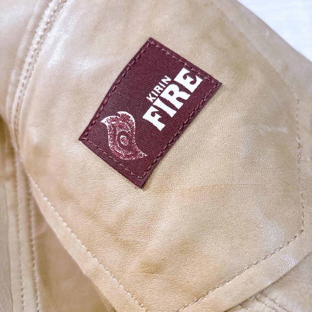 KIRIN FIRE スエード 牛革 レザー トラッカージャケット L相当