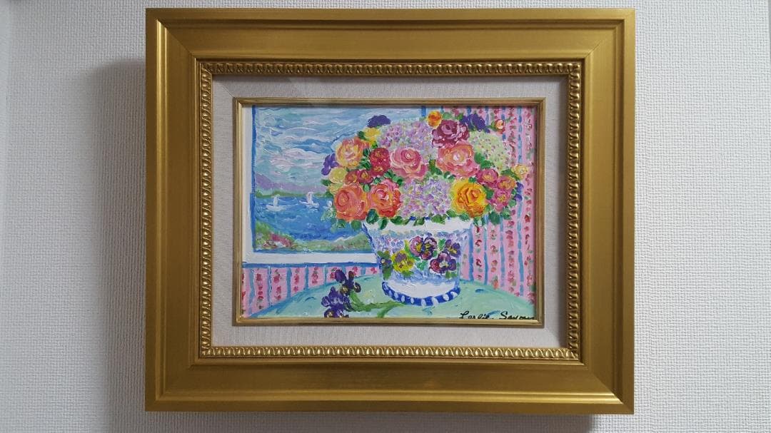 【真作】レスリーセイヤー　油彩　4号