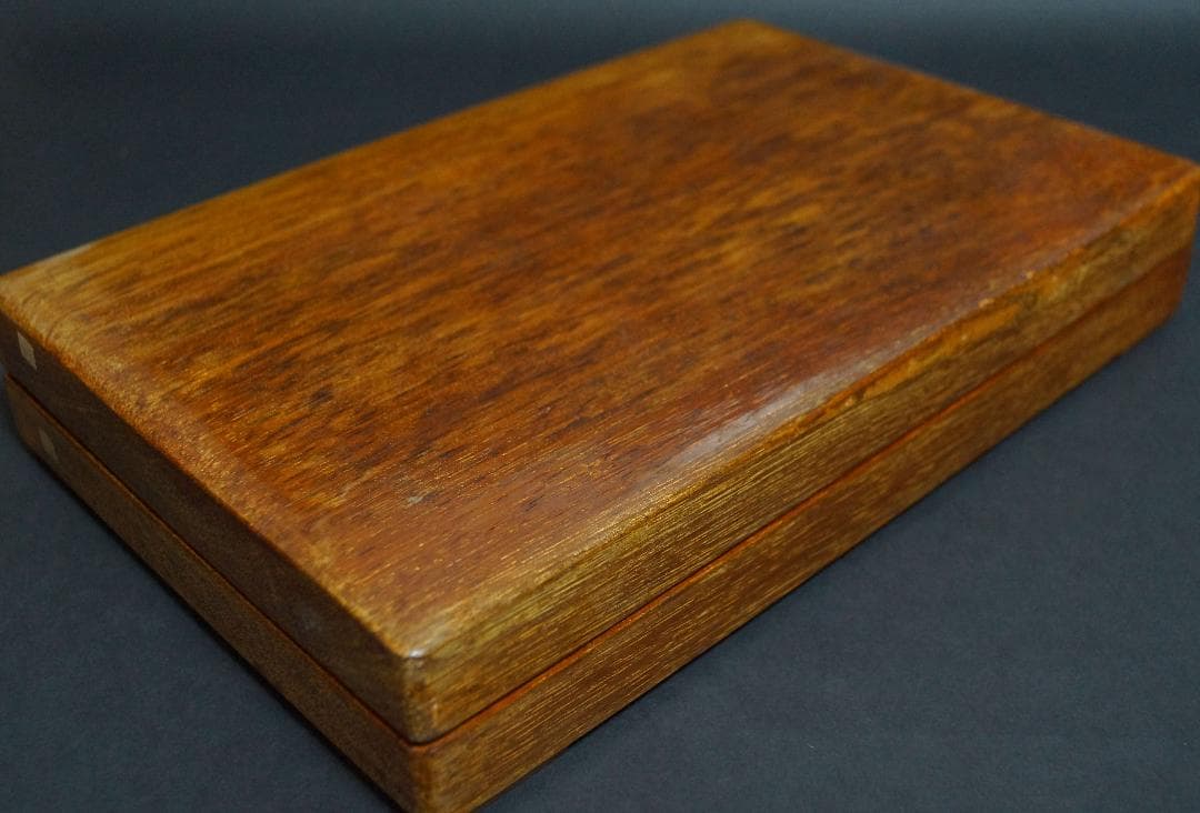 大型端渓硯 宋坑 12寸 唐木硯箱付 総重4.9㎏★時代物★書道具