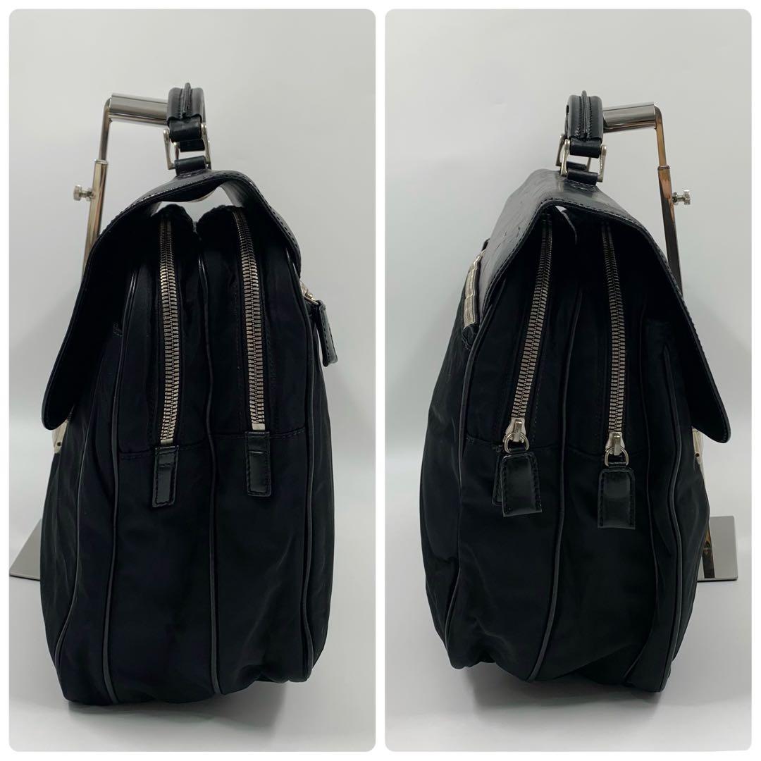 【✨良品✨】プラダ ブリーフケース レザー ナイロン ブラック