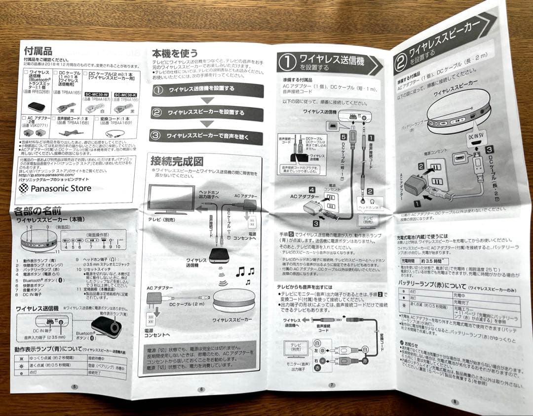 【美品】Panasonic SC-MC30 ワイヤレススピーカー 2022年製