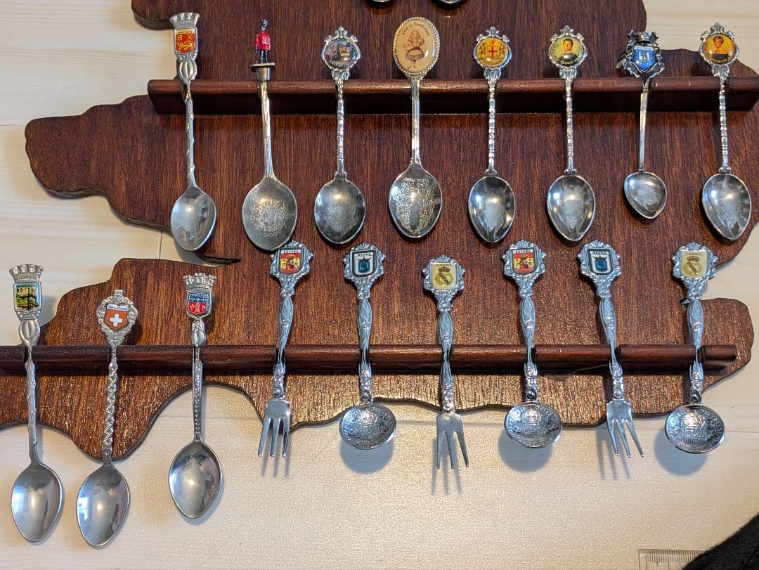 (木製スプーンラック付き）スーベニアスプーンラック　セット