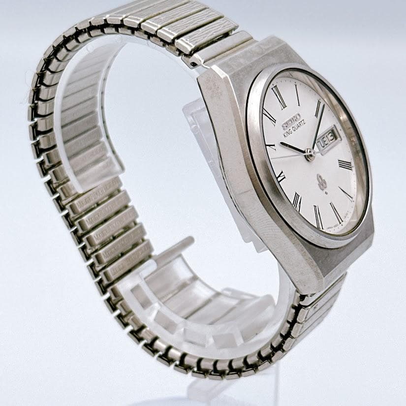 セイコー キングクォーツ ヴィンテージ メンズ腕時計 デイデイト 動作良好