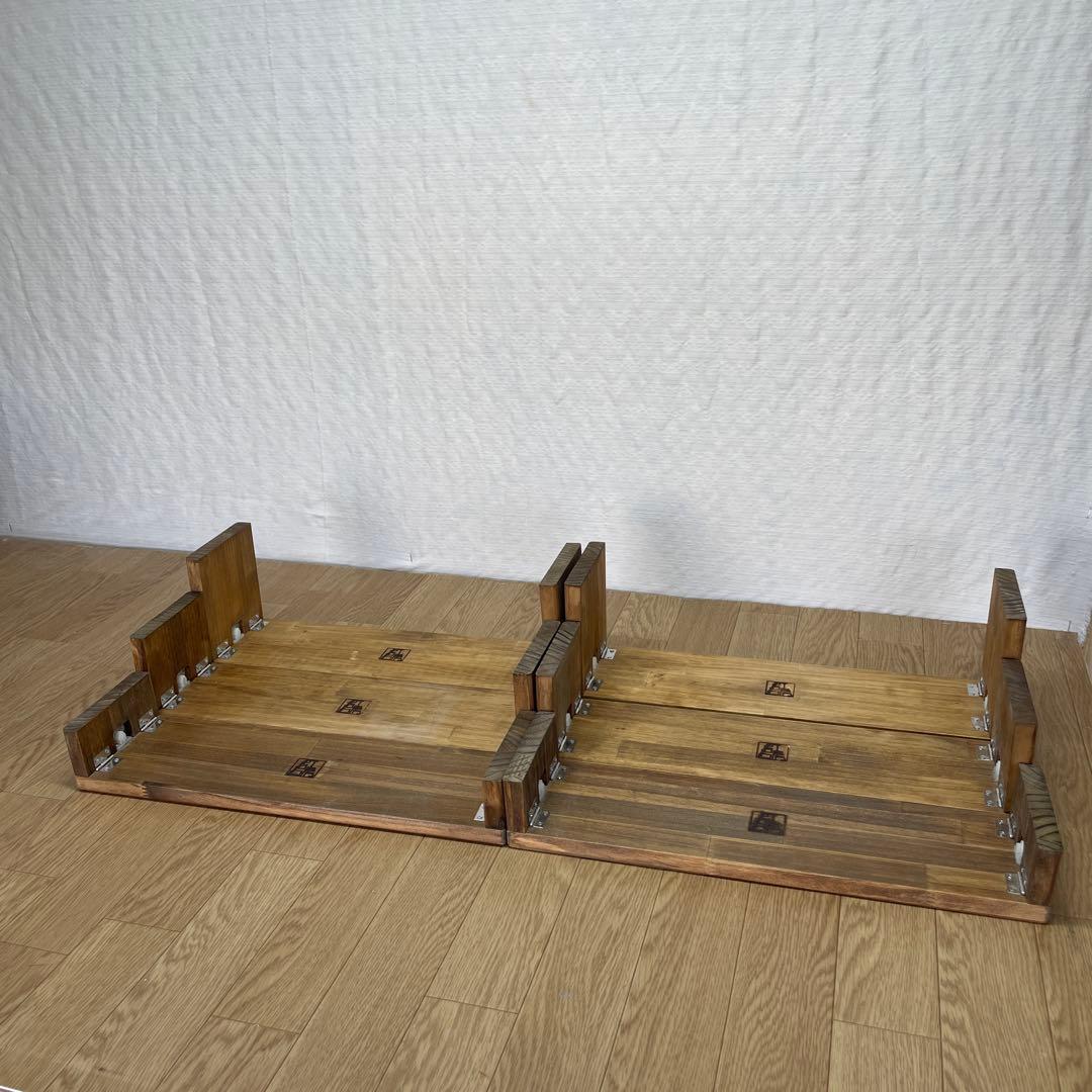 【6点セット】ディスプレイ台 折りたたみコの字ラック ダークウォルナット