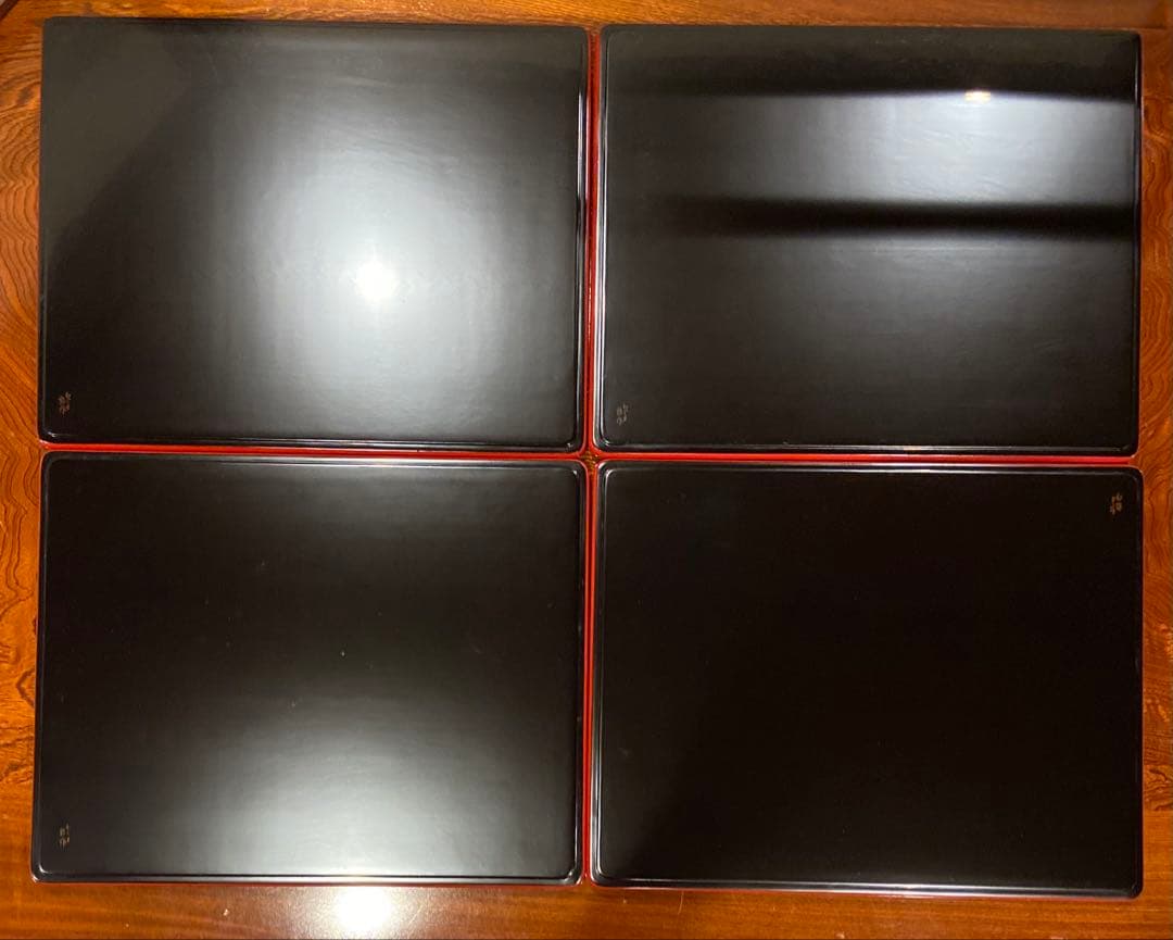 輪島塗　卓上膳　四客　龍作　天然木　共箱　M246