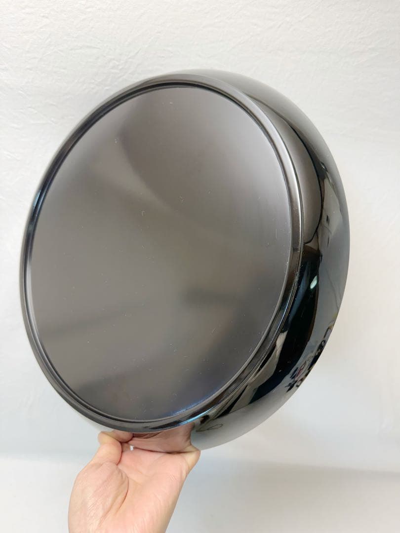 ほぼ未使用 茶道具 黒塗 螺鈿細工 青貝 八卦盆 元箱