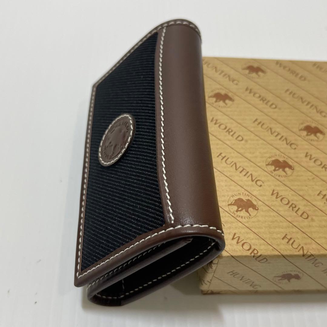 新品未使用【ハンティングワールド】6連キーケース ブラックサファリ