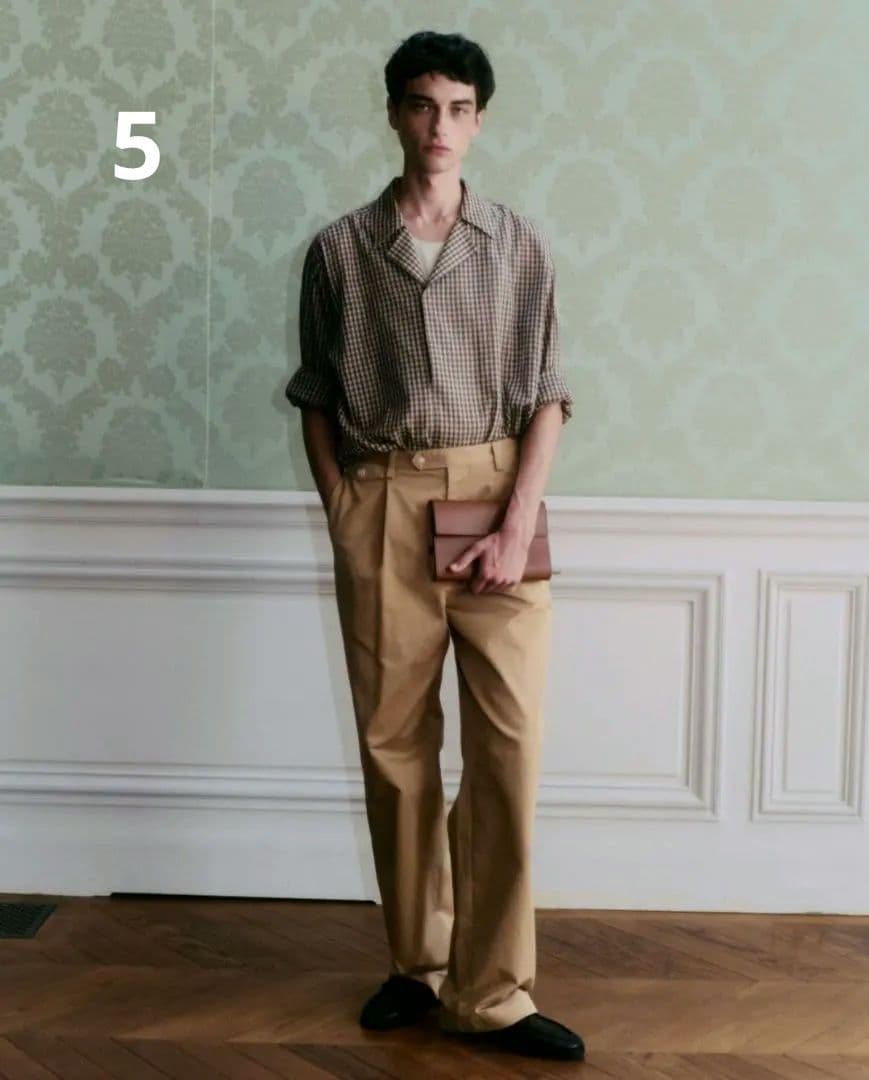 パンツ AURALEE 25SS FINX CHINO ONE-TUCK PANTS 5