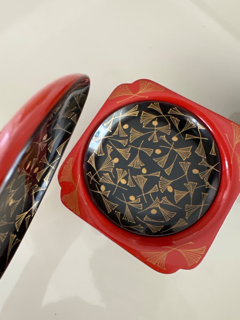 十客セット⭐️美品☆銀杏紋様蒔絵椀 祝膳用の金蒔絵の漆器 10客組 骨董 美術品