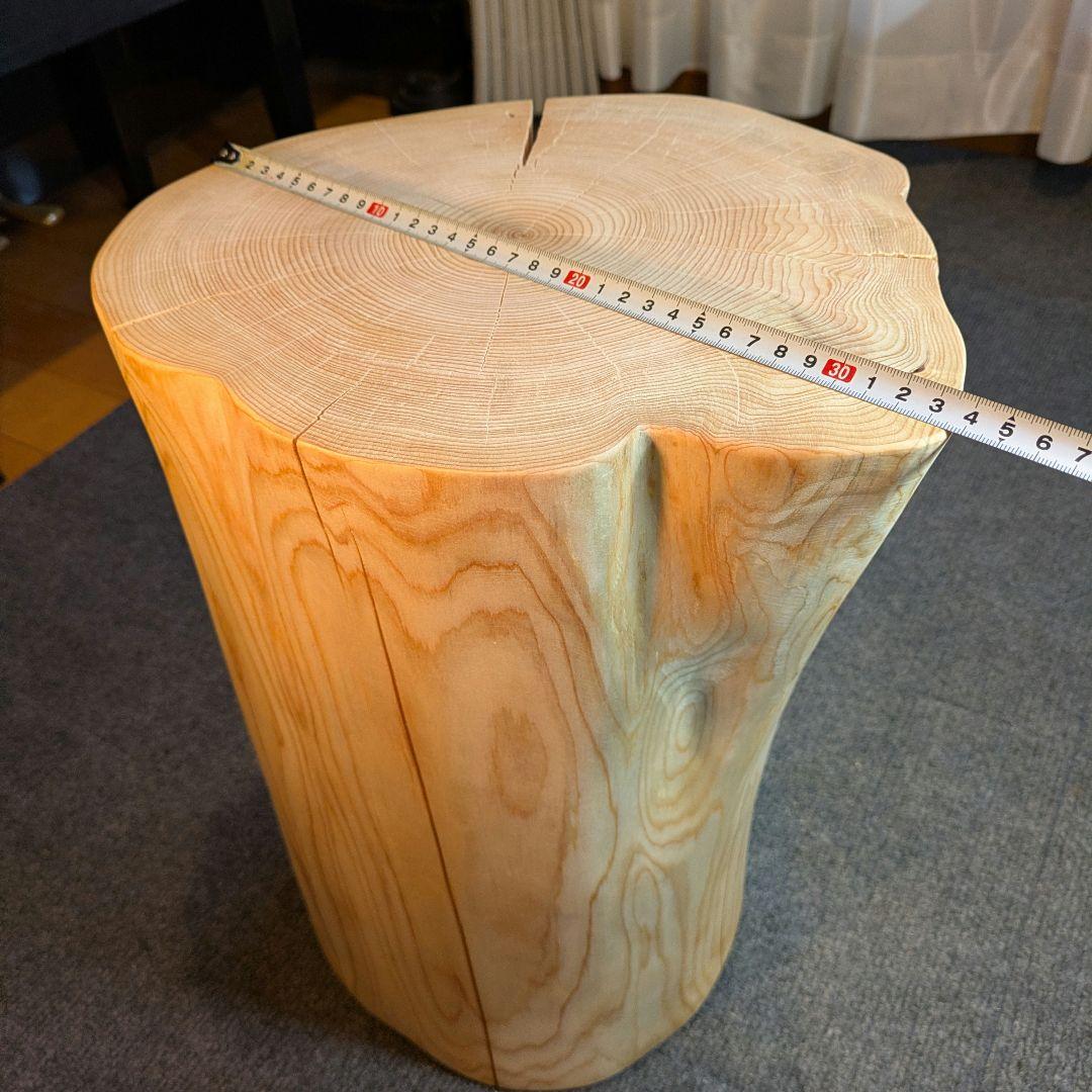 檜　切り株　丸太　椅子　スツール　 高さ約42.5cm