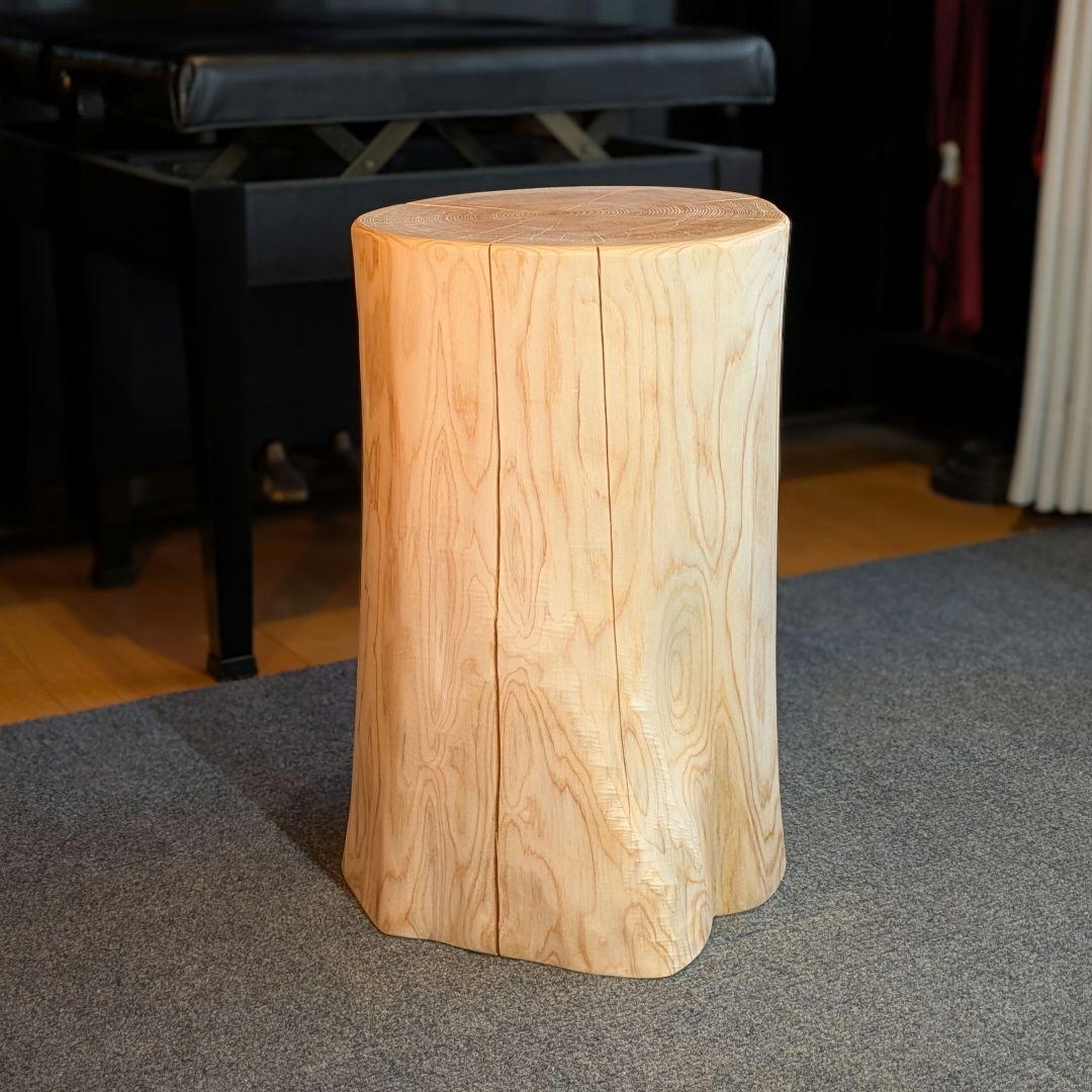 檜　切り株　丸太　椅子　スツール　 高さ約42.5cm