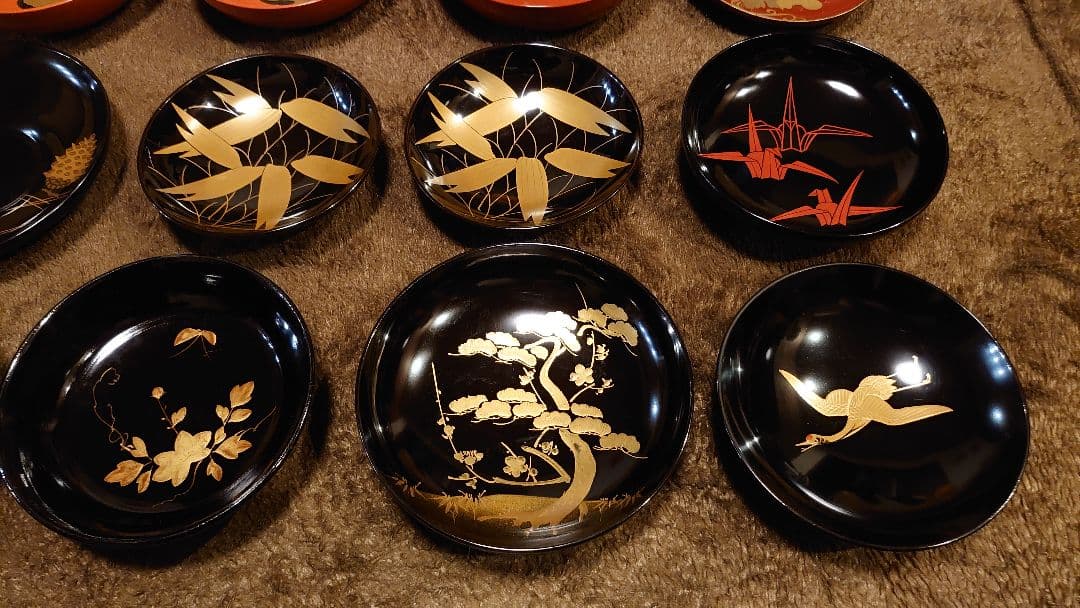 輪島塗　漆器　金蒔絵　蒔絵　蔵出し　１２客