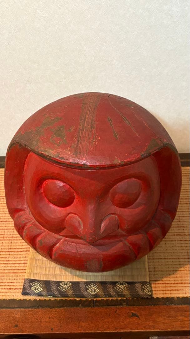 古民具　少林山だるま　だるま木型 縁起だるま　骨董　アンティーク