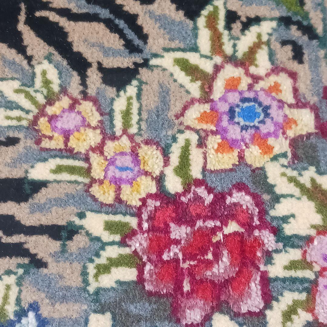 専用Y2315 ペルシャ絨毯 タブリーズ産 ウール×シルク 絵画絨毯 額装