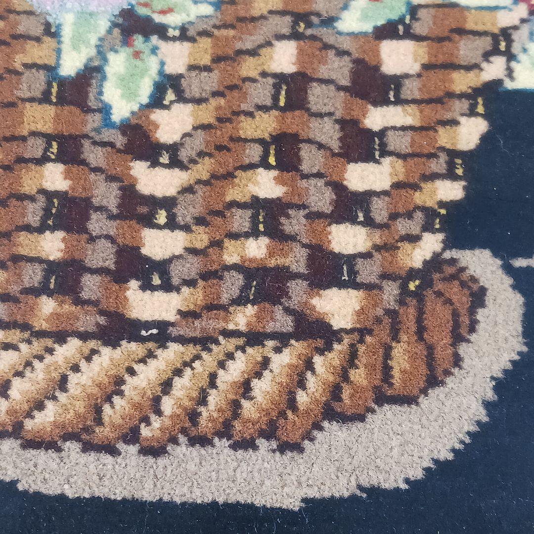 専用Y2315 ペルシャ絨毯 タブリーズ産 ウール×シルク 絵画絨毯 額装