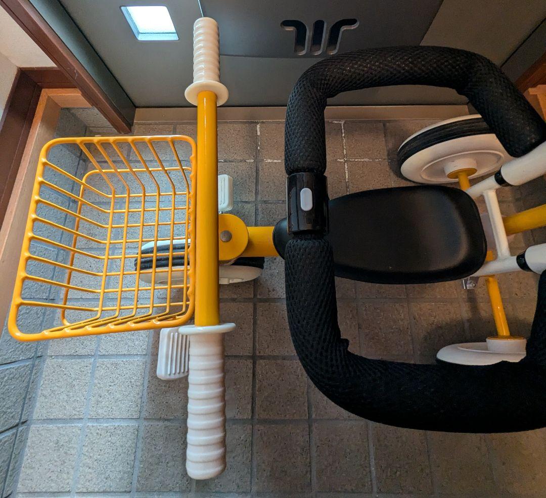 ❤現品限り❤️イエロー 子ども用三輪車 手押し棒付 セーフティーバー付 三輪車