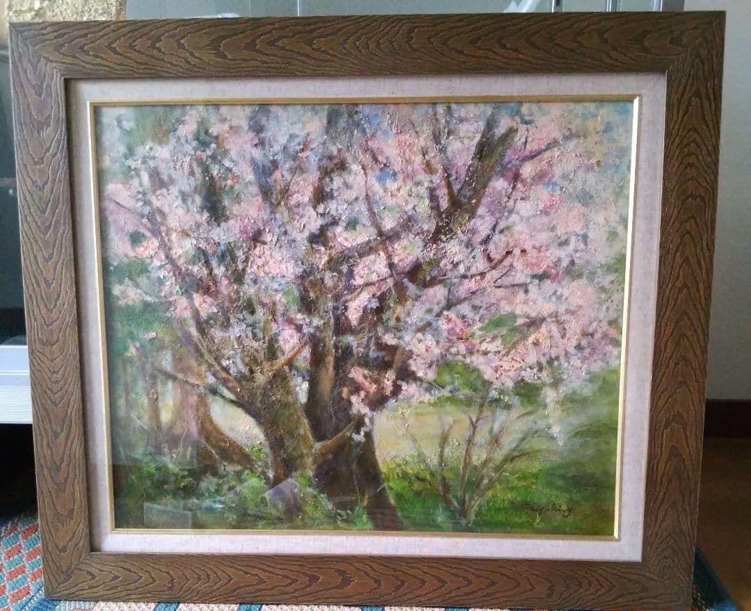 保田三友紀の油絵 大きめF 12号額縁付き。