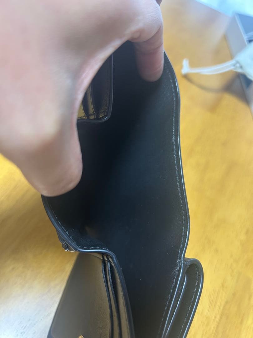 LOEWE 三つ折り財布 黒 レザー