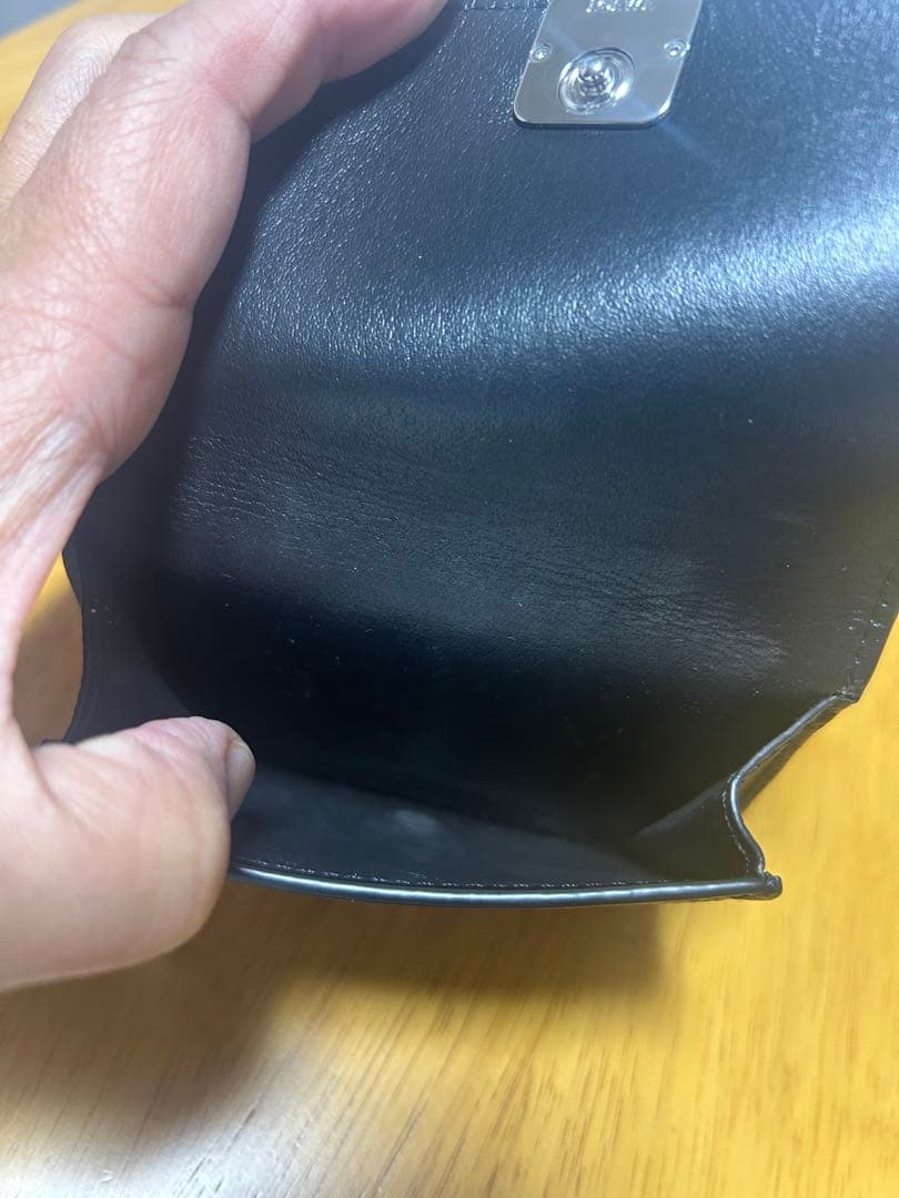 LOEWE 三つ折り財布 黒 レザー