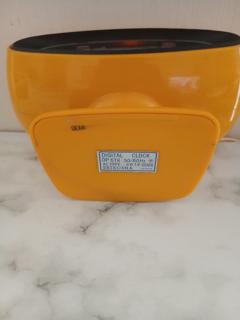 SEIKO パタパタ時計 昭和 DP618 イエロー 50/60Hz レア時計