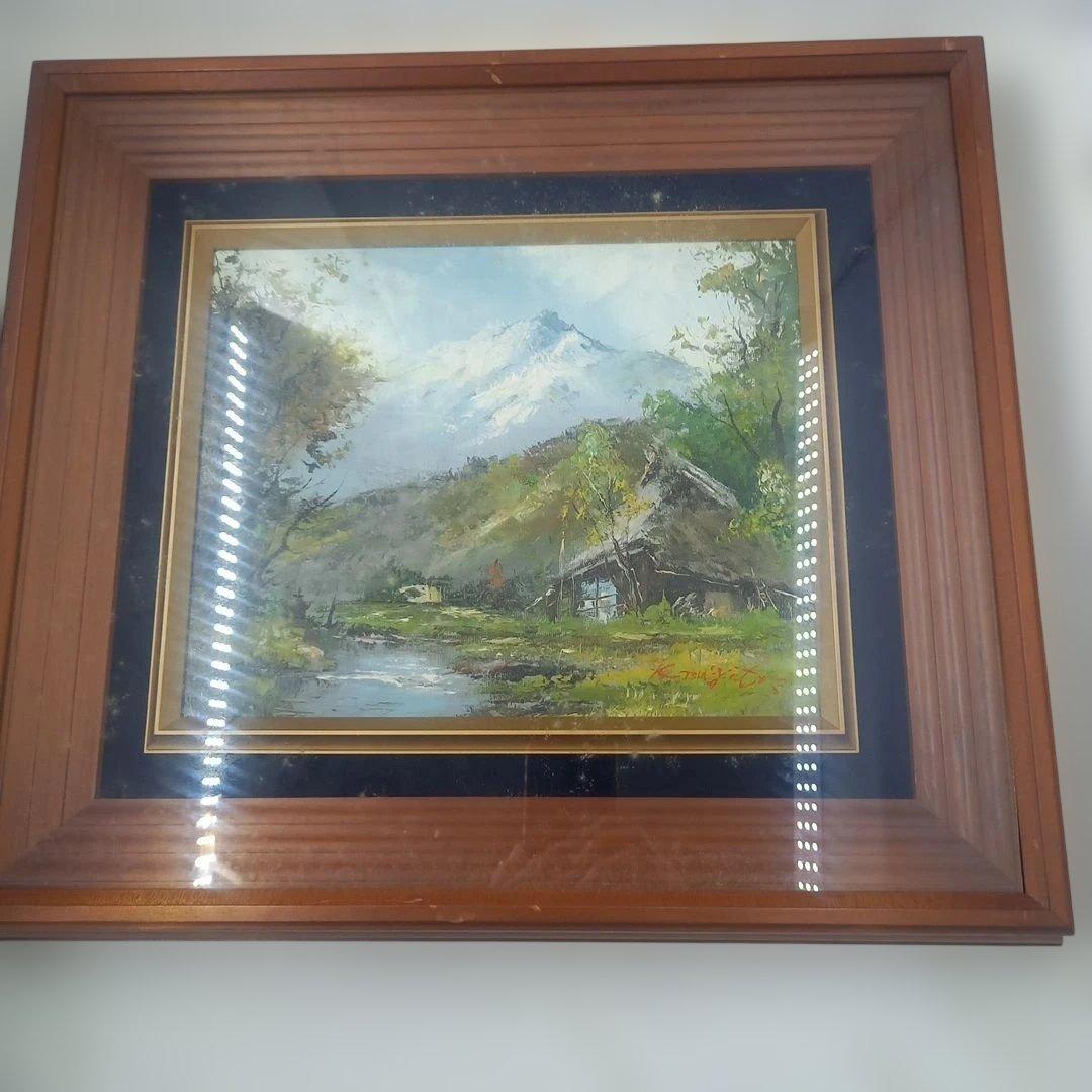 油彩肉筆画「白馬連峰」