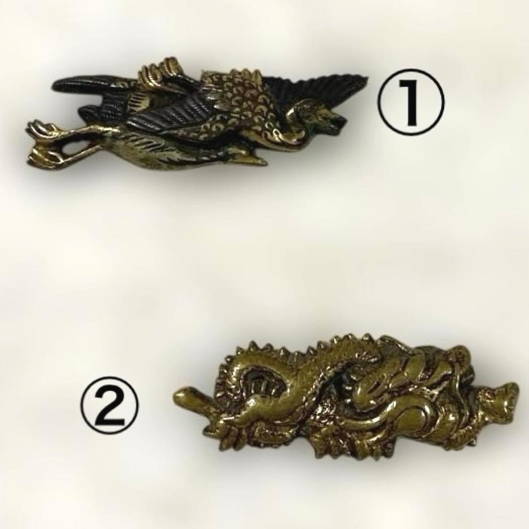 B-59 目貫　片目貫　2個セット　武具　刀装具　骨董品　時代物　美術品　工芸品