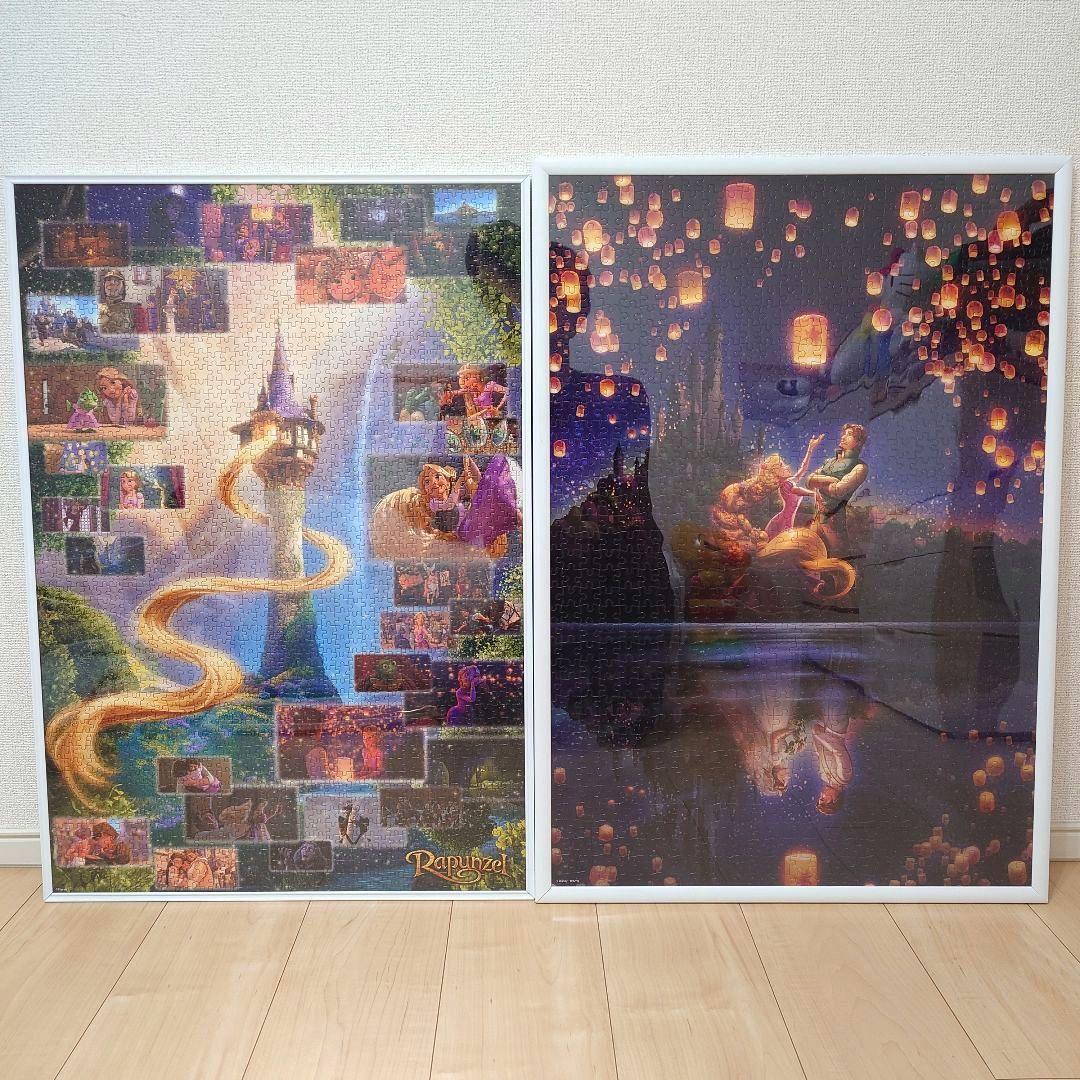 パズル完成品10点セット　フレーム付　ラプンツェル　アラジン　美女と野獣