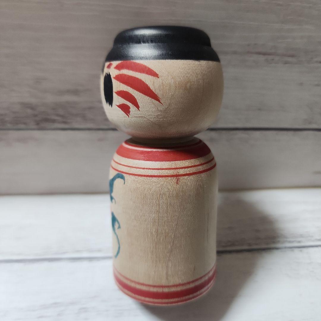 期間限定値下げ　こけし　阿保金光　白い瞳のこけし　高さ約9cm　詳細不明