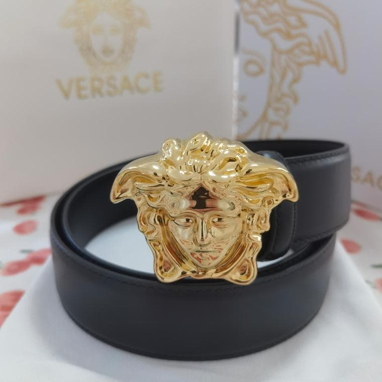 VERSACE ラ メドゥーサ レザー ベルト 110cm