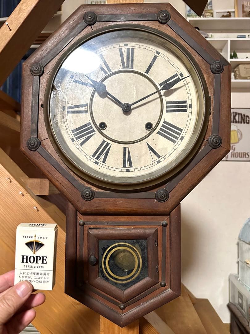 タイメックス　の前身 ウォーターベリークロックの柱時計 made in USA